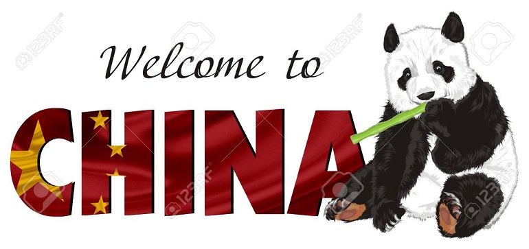 93514584 panda and words welcome to china